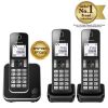  טלפון אלחוטי עברית 2 שלוחות פנסוניק Panasonic דגם KX-TGD313MBB
