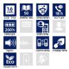 טלפון אלחוטי + שלוחה אחת Panasonic פנסוניק  דגם KXTGC412MBW