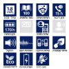 טלפון אלחוטי בעברית + 2 שלוחות פנסוניק Panasonic דגם KXTG6813MBB
