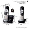טלפון אלחוטי בעברית + 2 שלוחות פנסוניק Panasonic דגם KXTG6813MBB