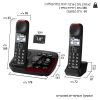 KX-TGM422MBB טלפון אלחוטי מוגבר עם משיבון דיגיטלי Panasonic