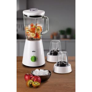 בלנדר מזכוכית 3 ב-1 Braun JB0153WH