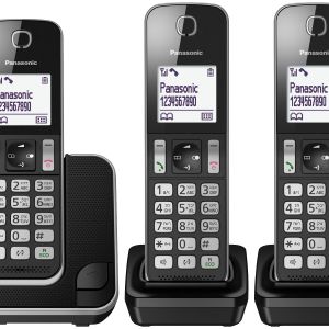  טלפון אלחוטי עברית 2 שלוחות פנסוניק Panasonic דגם KX-TGD313MBB