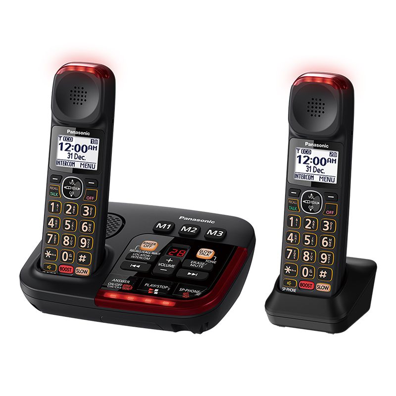 KX-TGM422MBB טלפון אלחוטי מוגבר עם משיבון דיגיטלי Panasonic