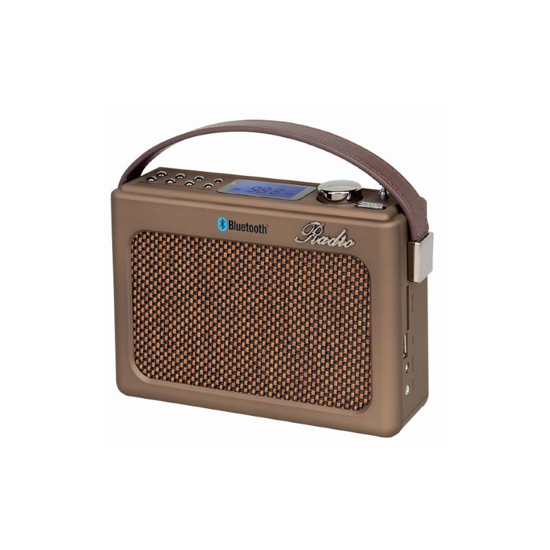 רמקול נייד משולב APEX רדיו בעיצוב רטרו דגם AP1210