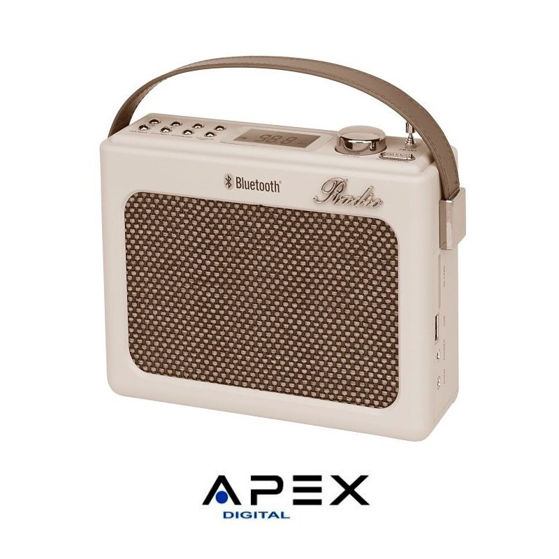 רמקול נייד משולב APEX רדיו בעיצוב רטרו דגם AP1210