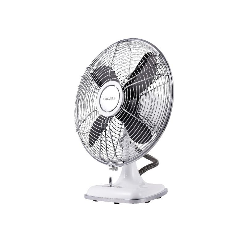 מאוורר רטרו מתכתי 12 אינץ כרומקס CHROMEX דגם CH8030W