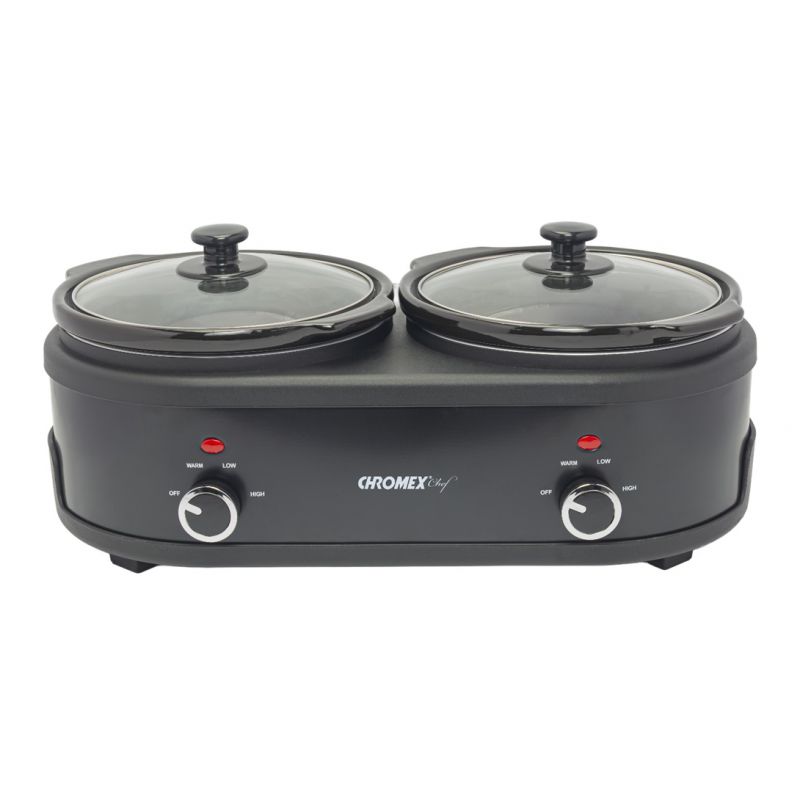 סיר בישול איטי כפול CHROMEX דגם CHS-1025-B 