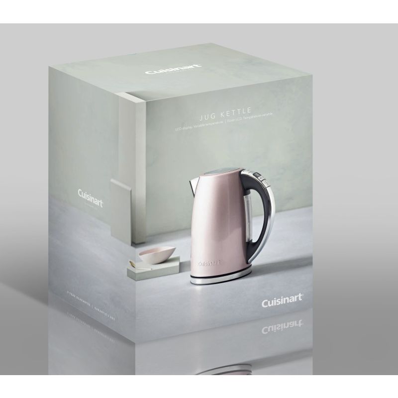 קומקום חשמלי נירוסטה גוון ורוד קוזינארט Cuisinart דגם CPK17PIE