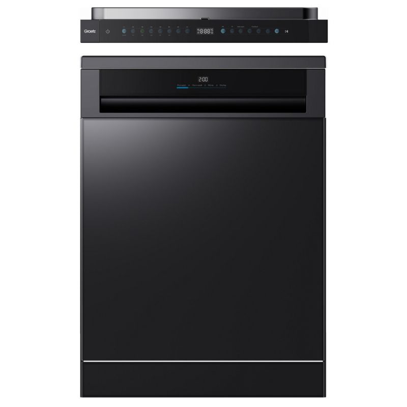מדיח כלים רחב 14 מערכות כלים GR-2114-DWB נירוסטה מושחרת 