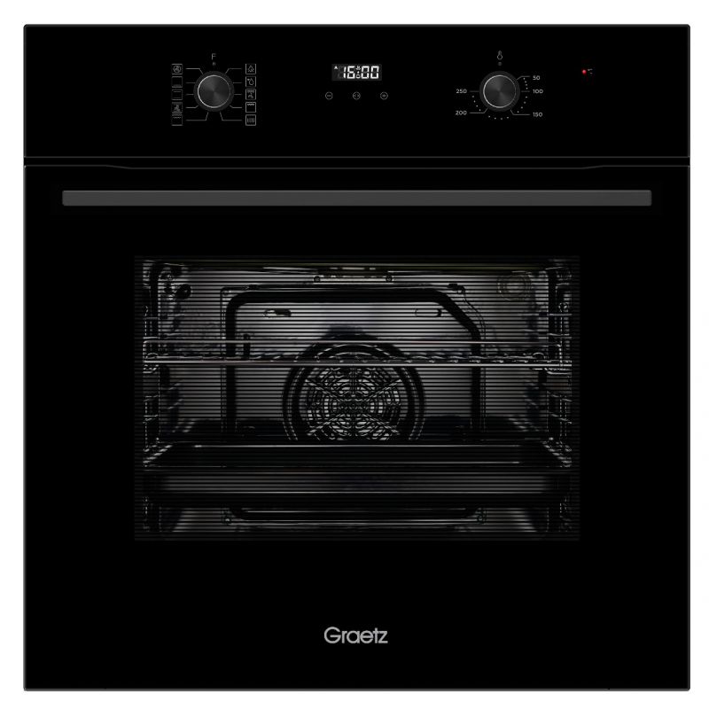  GRO-5870-B תנור בנוי טורבו טיימר דיגיטלי זכוכית שחורה