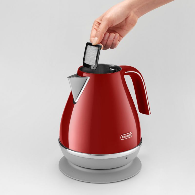 קומקום חשמלי נשלף אדום דלונגי DeLonghi דגם KBOC2001.R