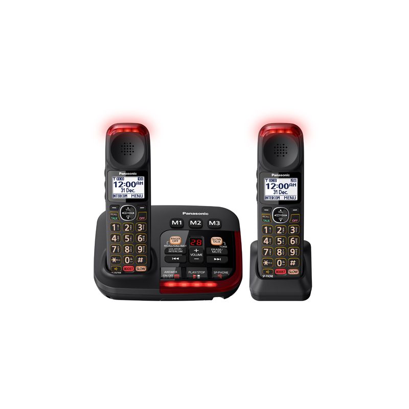 KX-TGM422MBB טלפון אלחוטי מוגבר עם משיבון דיגיטלי Panasonic