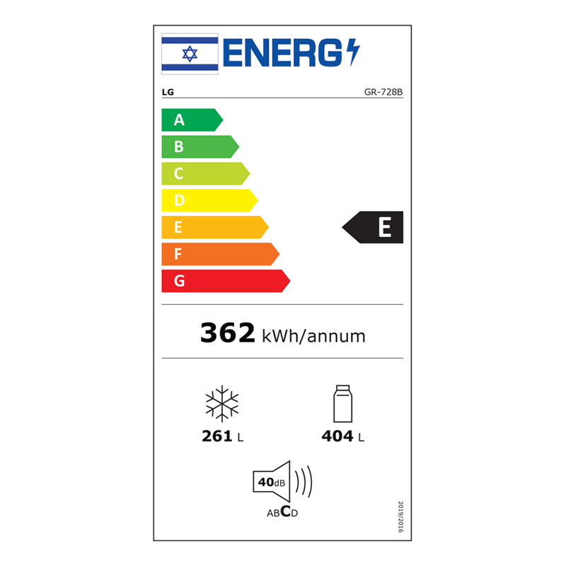 מקרר 4 דלתות LG דגם GR-728B‏
