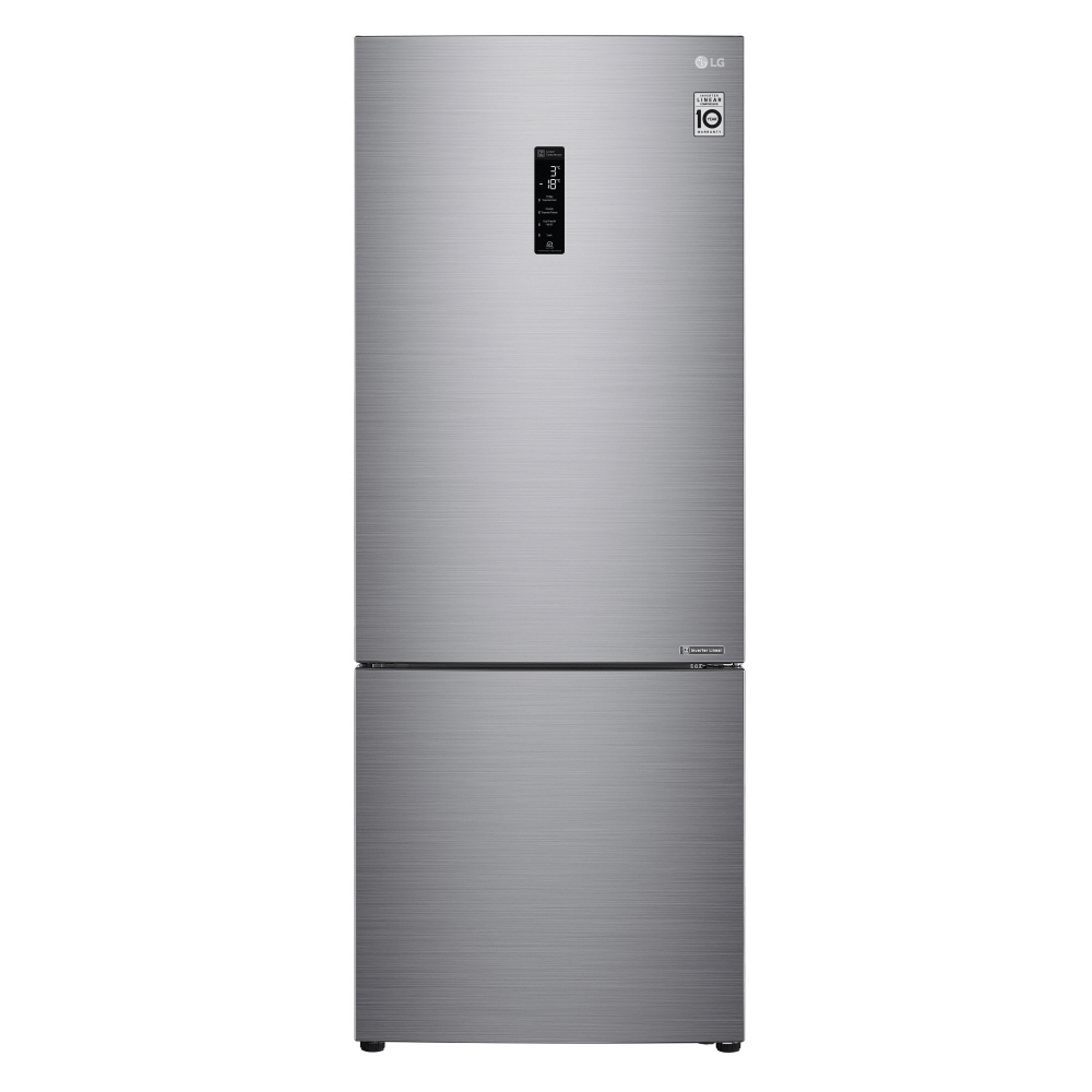 מקרר מקפיא תחתון LG GR-B479BF בנפח 462 ליטר עם Smart Inverter ו-DoorCooling+ — נירוסטה